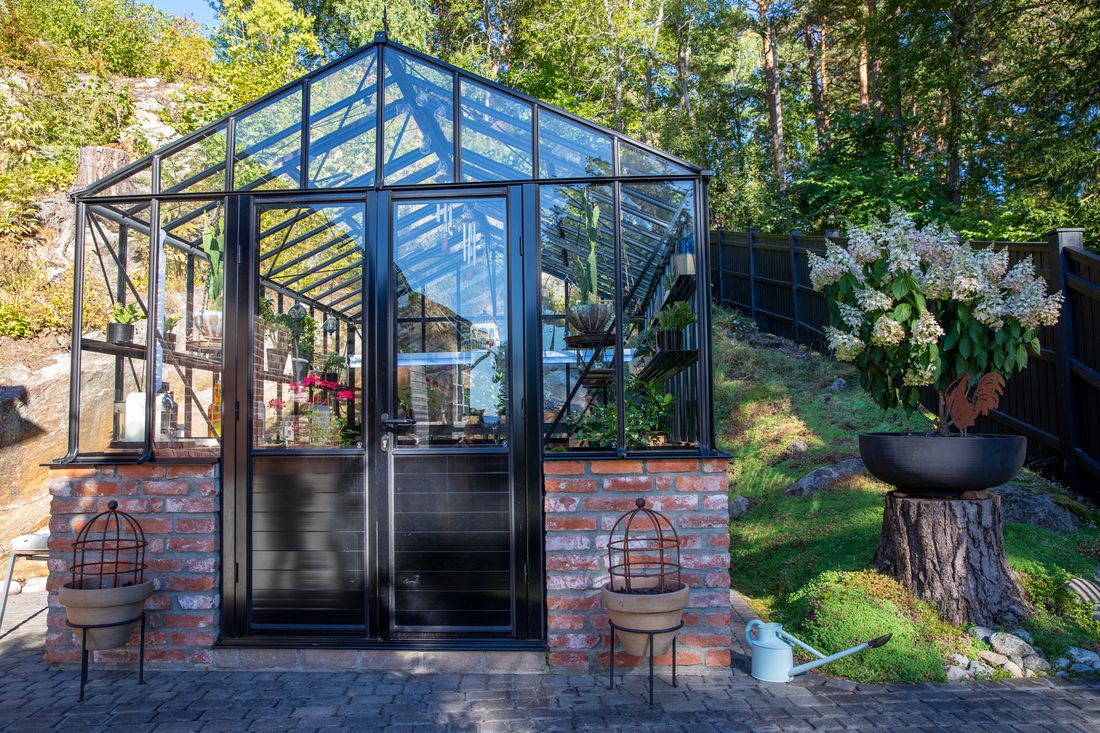 Drivhus og sedumbakke